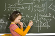 girl at greenboard