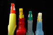 four spray bottle tops