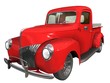 pick-up customisé rouge