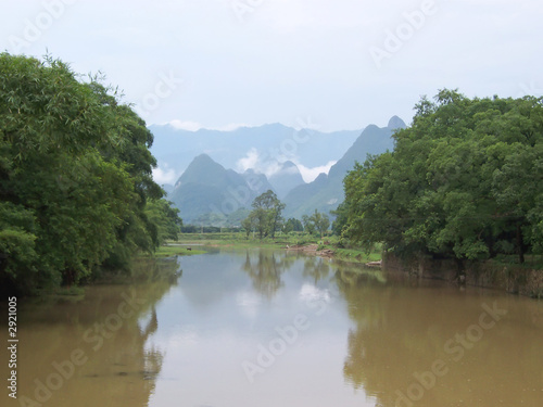 mountains of the li jiang river, guilin, china