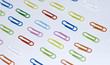 business people metaphor concept color paper clips