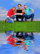 group of people with notebook