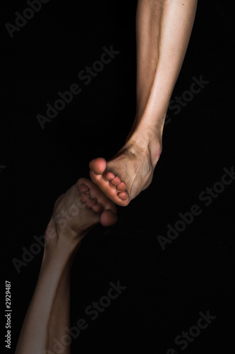 Photo: leg over black leg over black