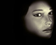 blick einer frau