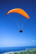 Photo: paraglider launching from the mountain ridge paraglider launching from the mountain ridge