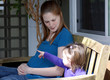 expecting mom and her daughter