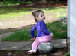 sitting on a rock