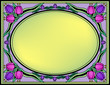 stylized tulip frame, colored