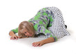crawling and growling girl