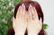 hands on the face