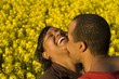 laughing and kissing young couple laughing and kissing young couple