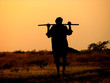 Photo: indian shepherd silhouette indian shepherd silhouette