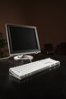Photo: computer on desktop. computer on desktop.