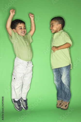 Photo: Boys jumping. Boys jumping.