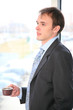 businessman with coffee cup