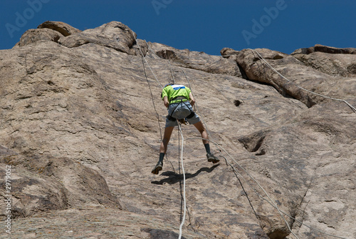 clamber on cliff