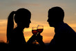 having a toast at the sunrise