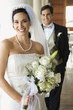 Photo: Portrait of bride and groom. Portrait of bride and groom.