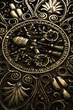 Decorative design inside St. Peter's Basilica, Rome, Italy.