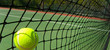 tennis balls on court