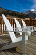 deck chairs in the mountains