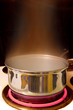 pot on red hot stove plate pot on red hot stove plate
