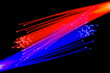 colorful optical communication fibers lighting