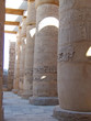 hieroglyphs on the culumns of an old egyptian temple, karnak, lo