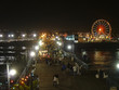 santa monica pier at night