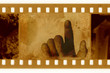 oldies 35mm frame photo with hand