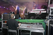 soundman at mixing desk soundman at mixing desk