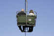 double-chair-lift in blue sky