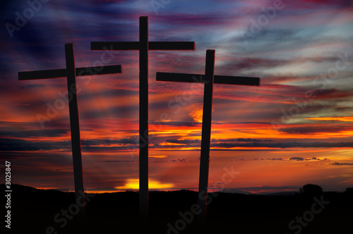 Foto: three crosses at sunset three crosses at sunset