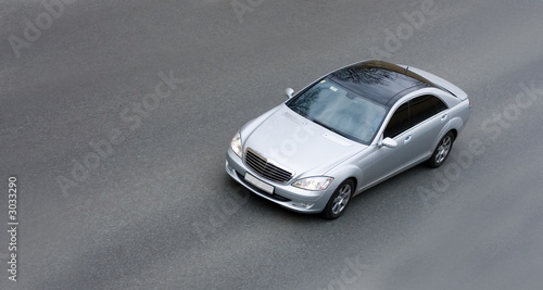 luxury and power: silver german car speed  fast
