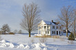 house in snow