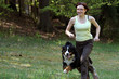 woman and dog