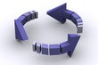 3d arrows in circle