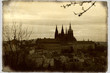old postcard of grand cathedral st. vitus