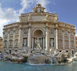rome - trevi fountain - panorama