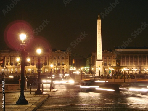 place de la concorde de nuit