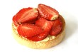 cracker with strawberries