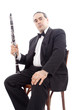 man and instrument