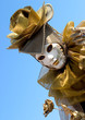 golden rose and a white mask golden rose and a white mask