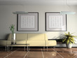 offes interior with beige sofa 3d rendering offes interior with beige sofa 3d rendering