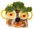 smiling food face