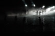 scene of night fishing