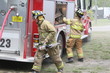 firemen preparing
