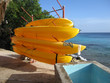 stacked kayaks
