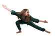 young girl training martial arts