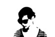 frau mit brille